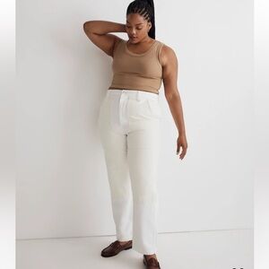 Madewell The '90s Straight Jean: White Two-Tone Workwear Edition Plus 33 NEW